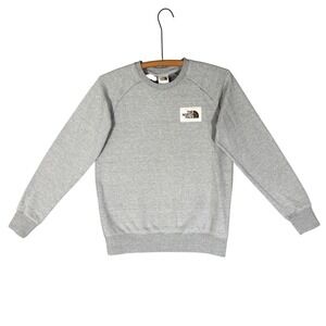 The North Face Womens Light Heather Gray Crewneck Logo Sweatshirt NF0A3X9A Small